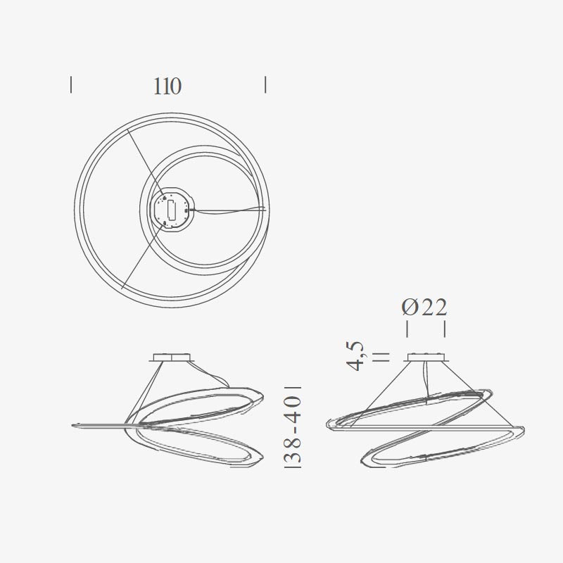 Nemo Lighting - Kepler LED-Pendelleuchte ø 110 cm