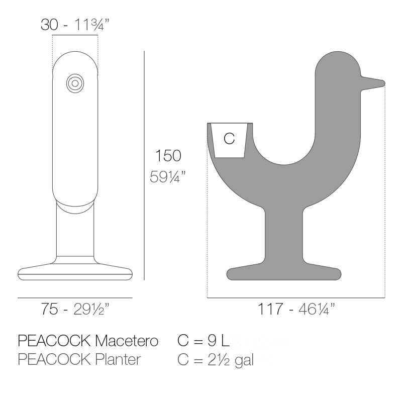 Vondom - PEACOCK Pflanzgefäß