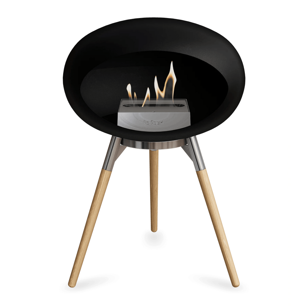 Le Feu - Black Ground Wood Low Bioethanol-Kamin