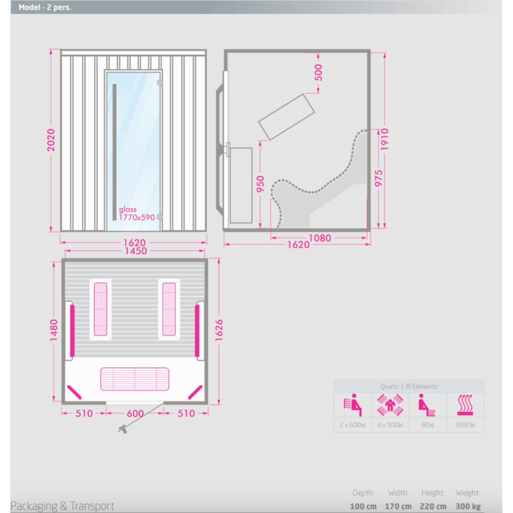   - Alpha Wellness - Infrarotsauna InfraWave Lounge                              