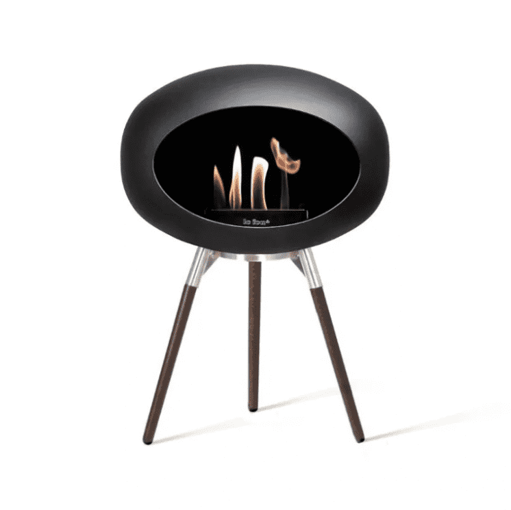 Le Feu - Black Ground Wood Low Bioethanol-Kamin