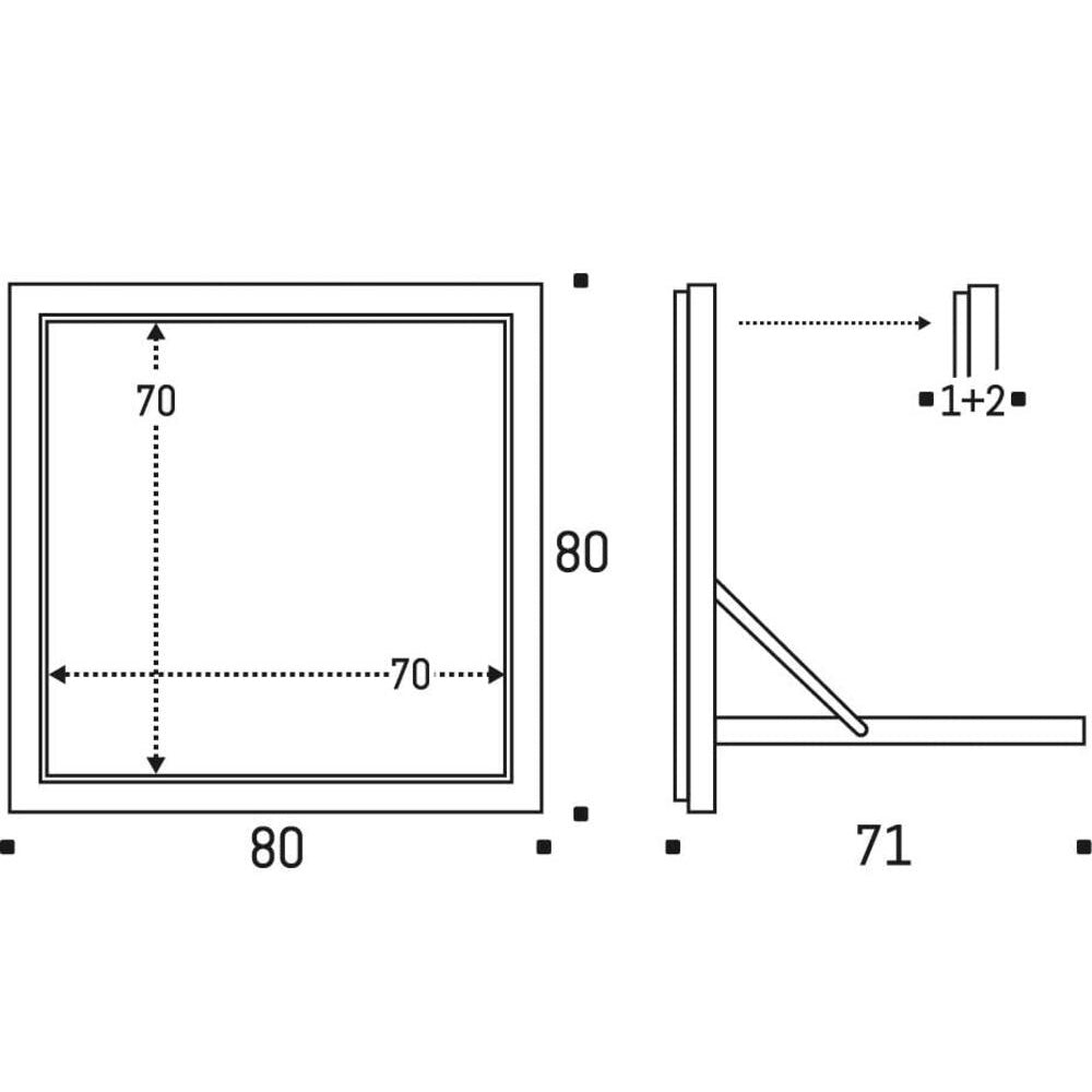 Ambivalenz - Fläpps Kittchen Tisch 80×80-1 – Weiss