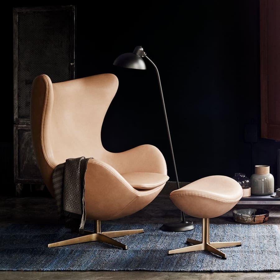Fritz Hansen - Egg Chair Fusshocker Leder