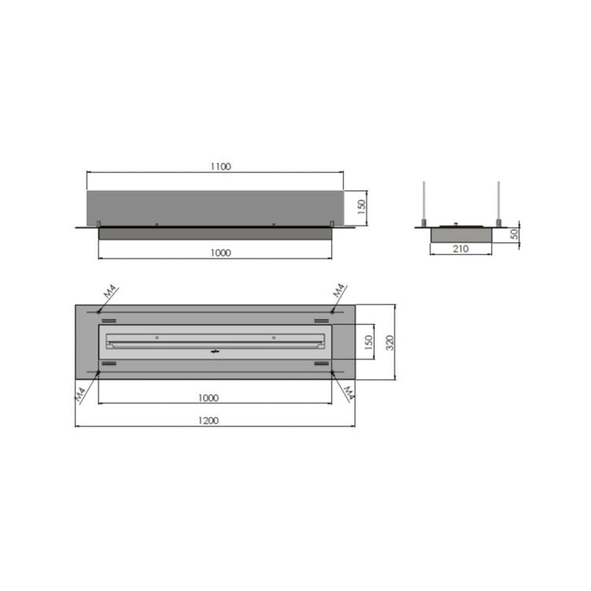   - Infire - Ethanol Kamineinsatz Insert 1200                              