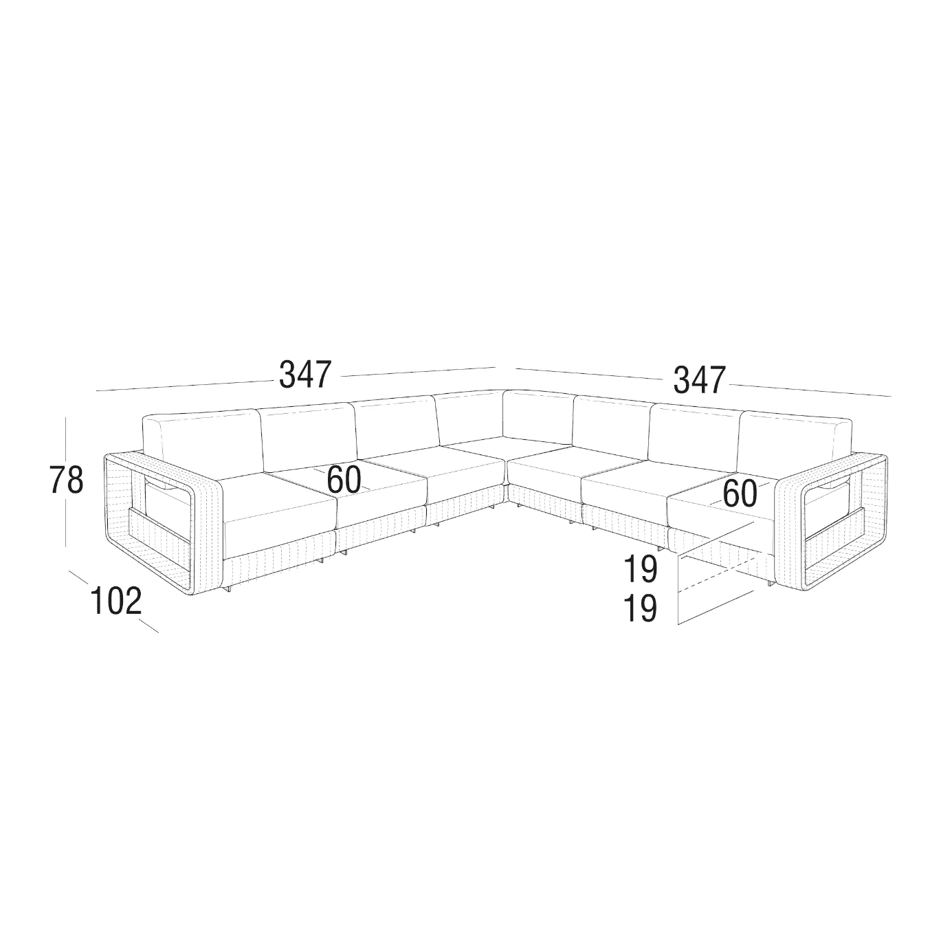 Roberti - Hamptons Loungesofa Modular