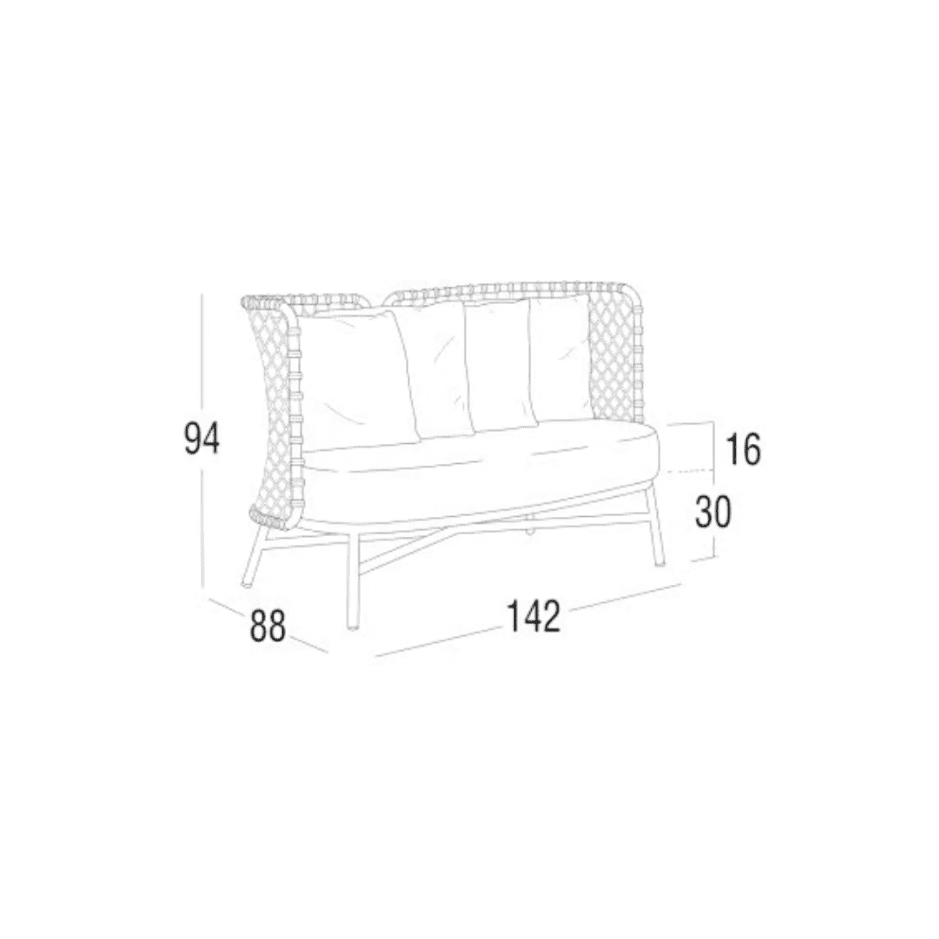 Roberti - Charme 2-Sitzer Sofa