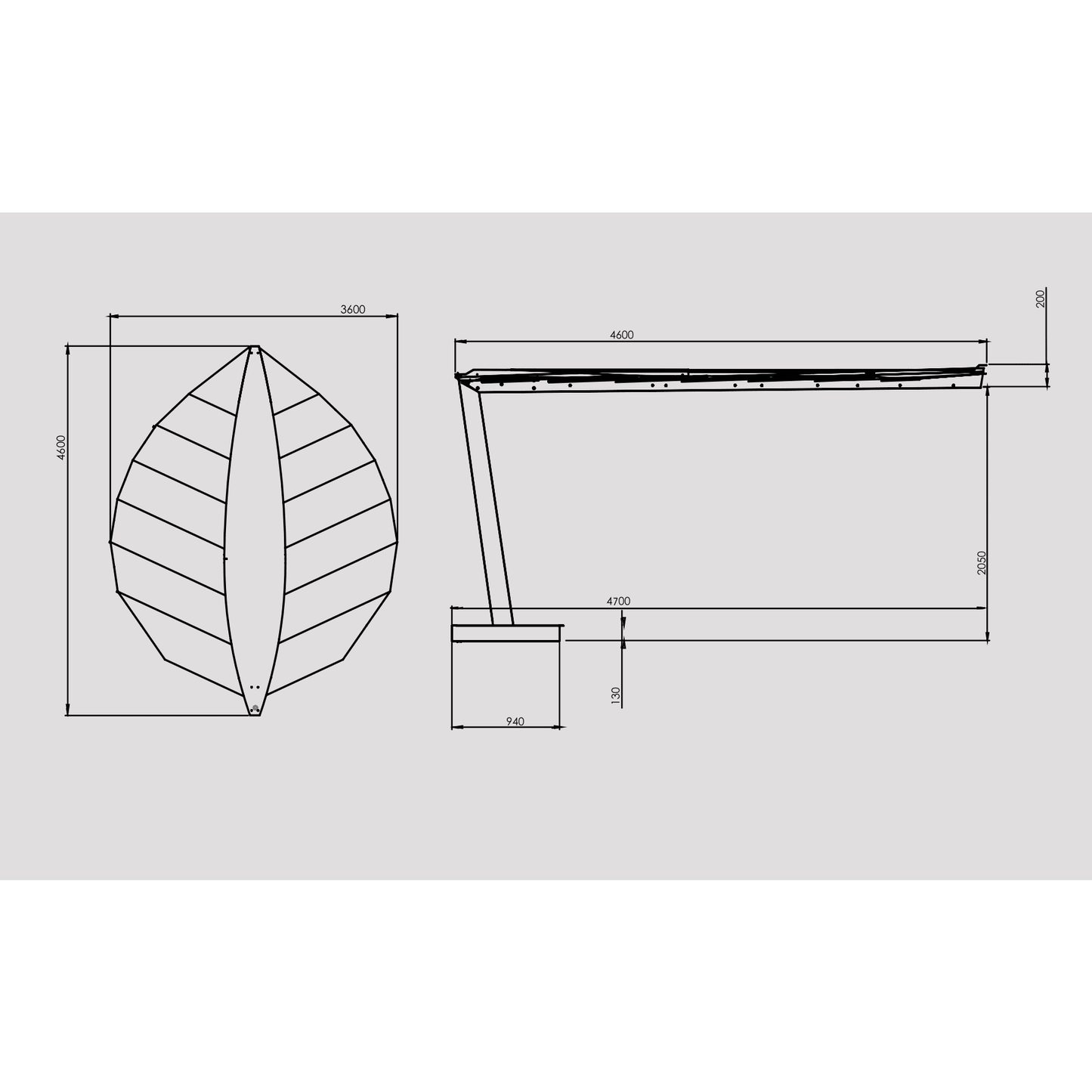 Heatsail - Sonnenschirm opt. Kühlsystem / Beleuchtung & Heizung