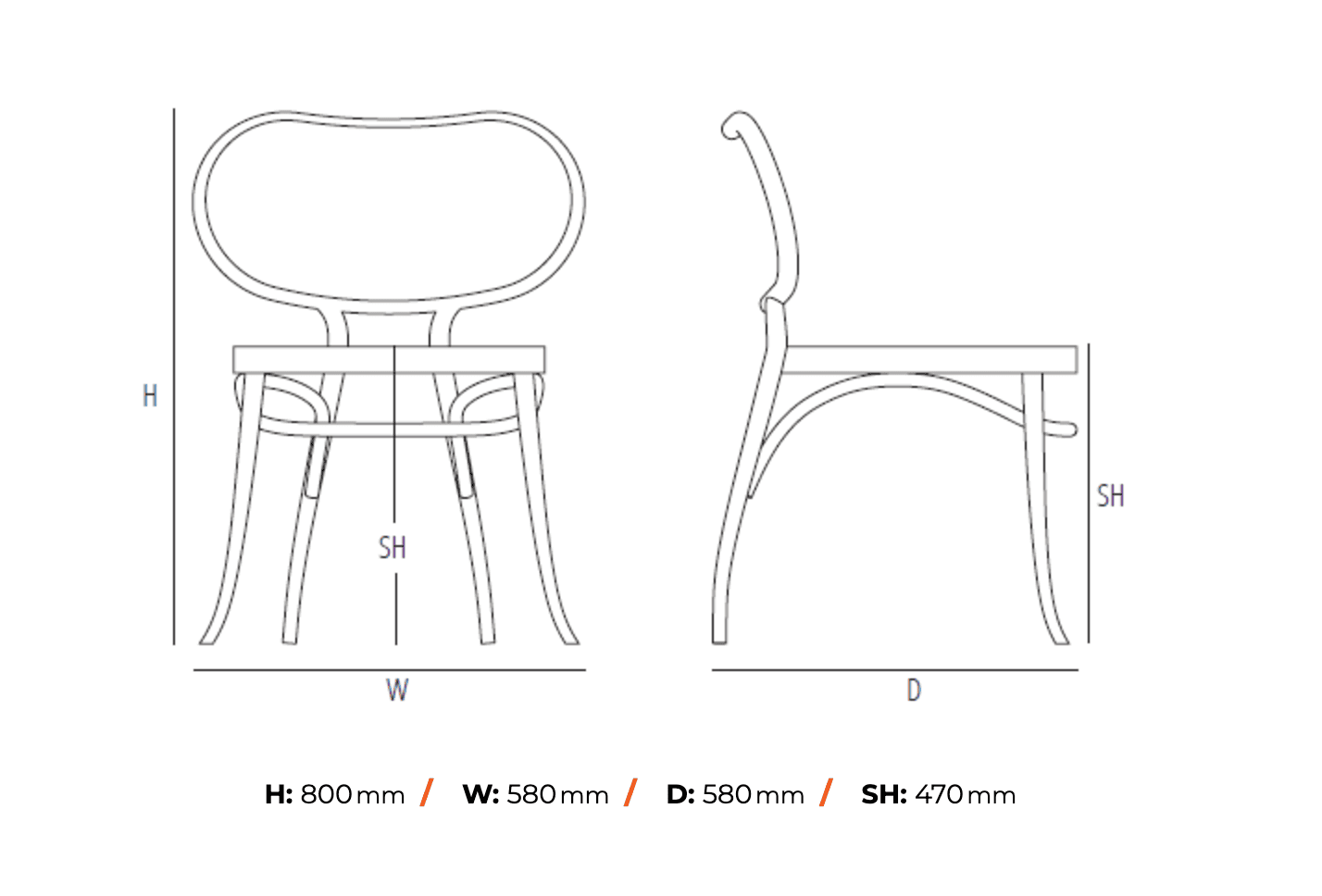 GTV Thonet - Bodystuhl Wiener Geflecht