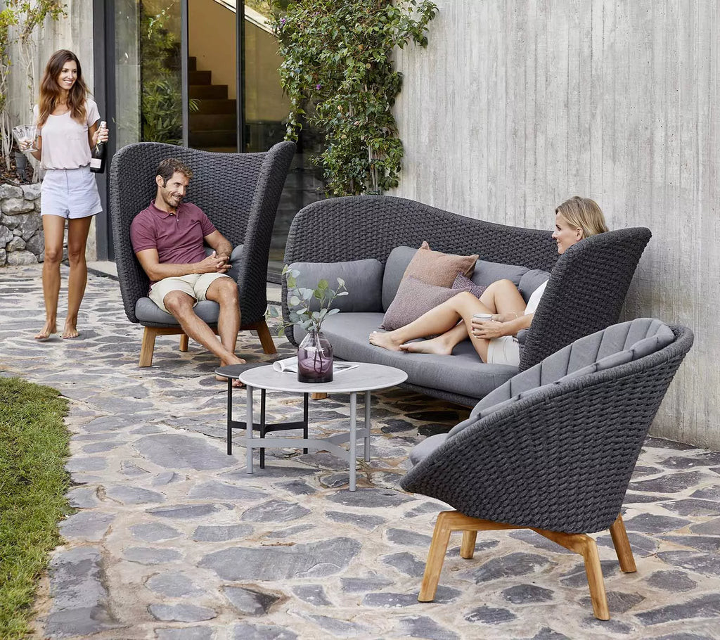 Cane-line - Peacock Soft Rope Loungesessel Dunkelgrau