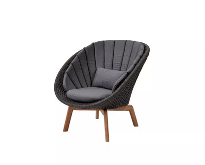 Cane-line - Peacock Soft Rope Loungesessel Dunkelgrau