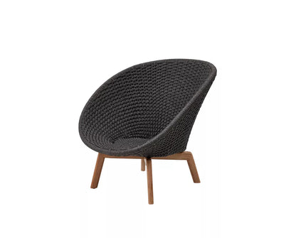 Cane-line - Peacock Soft Rope Loungesessel Dunkelgrau