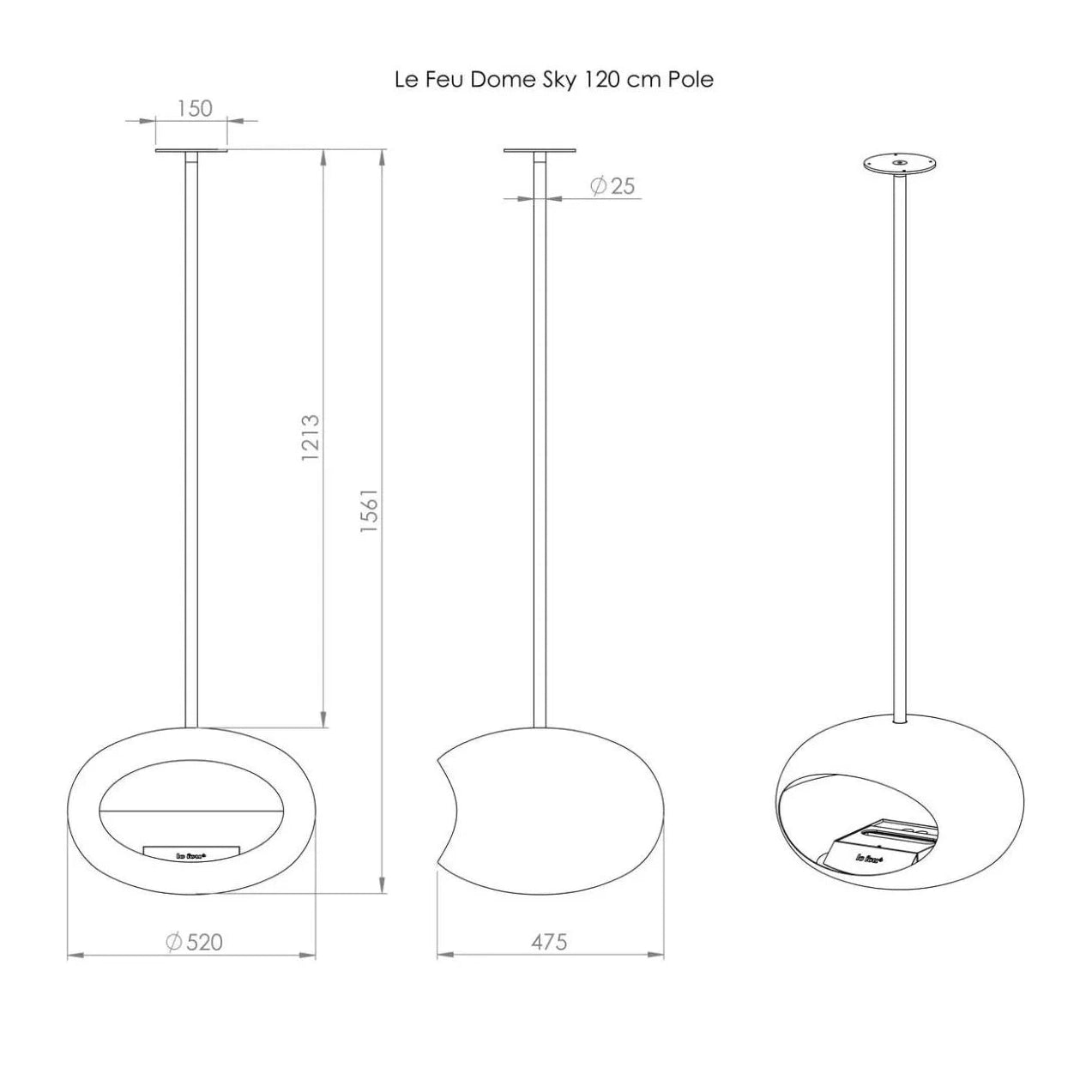 Le Feu - Sky White Bioethanol-Kamin