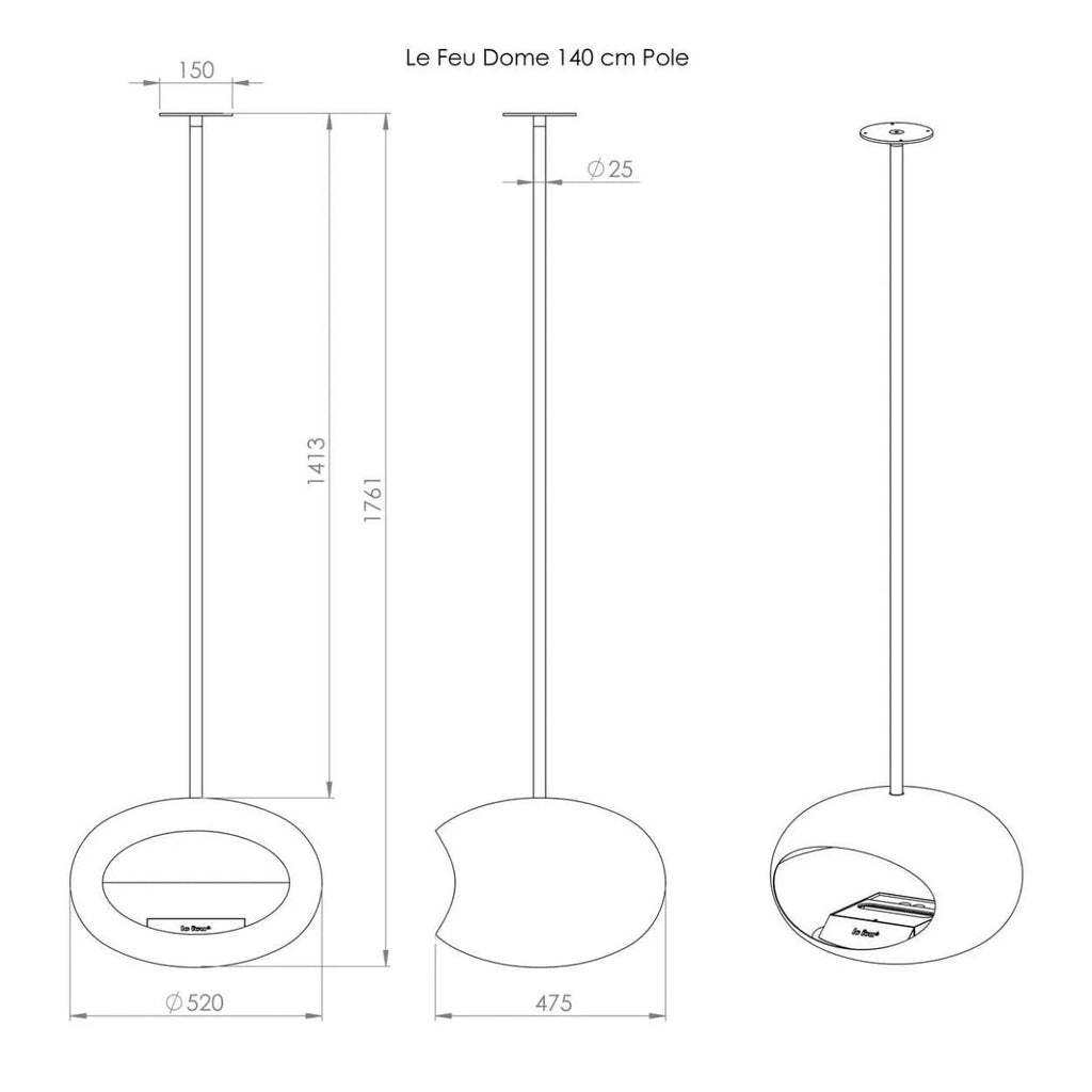 Le Feu - Sky Black Bioethanol-Kamin