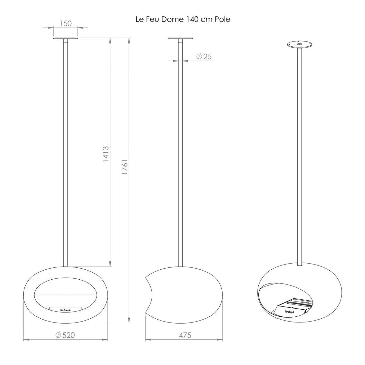 Le Feu - Sky White Bioethanol-Kamin