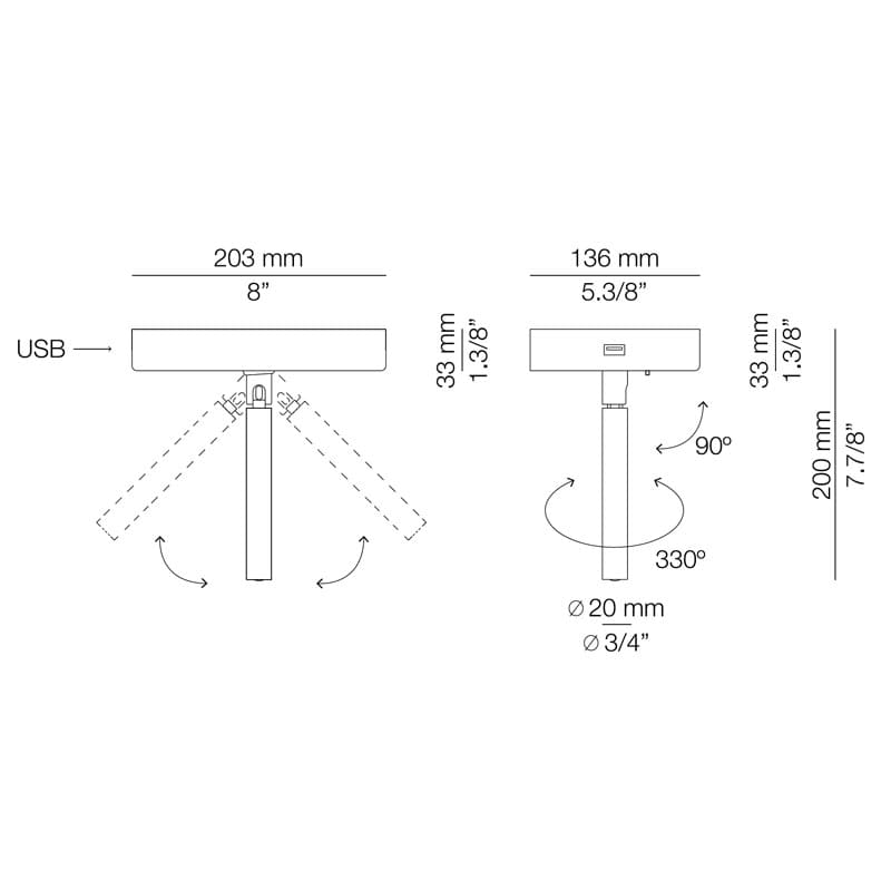 Estiluz - Nit A-3520 LED-Wandleuchte