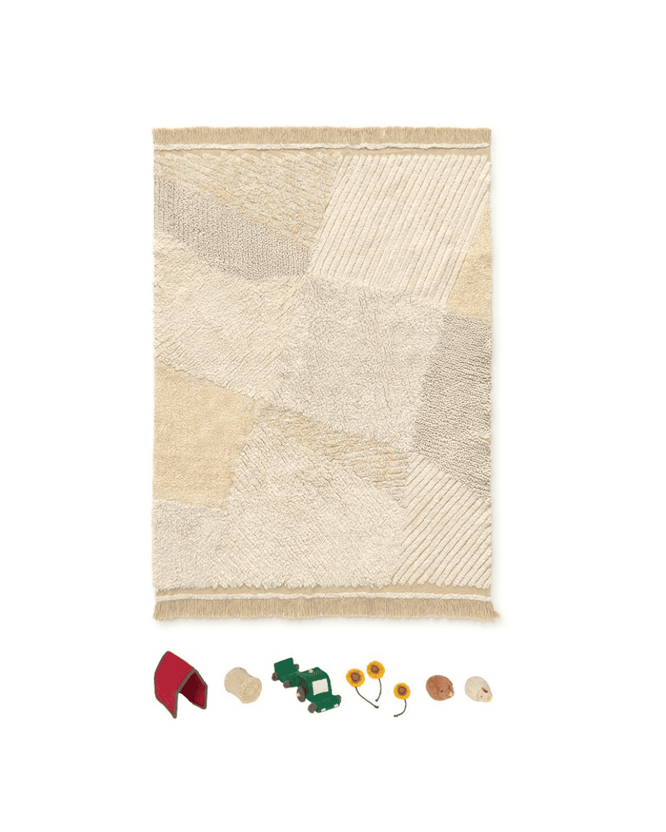 Lorena Canals - Waschbarer Teppich Farm Fields + Accessoires 120x170 cm
