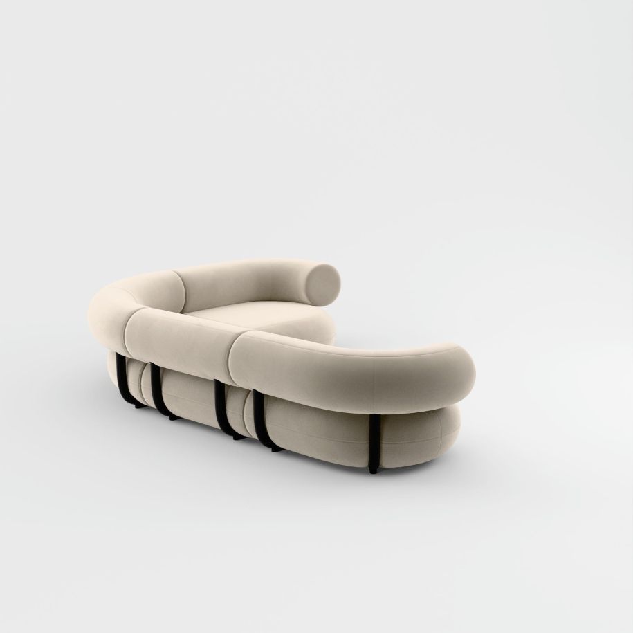 Tom Dixon - Fat Corner Modulares Sofa Samt Pearl