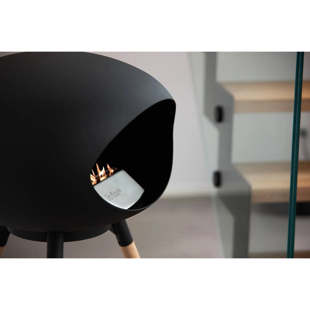 Le Feu - Black Ground Wood Low Bioethanol-Kamin