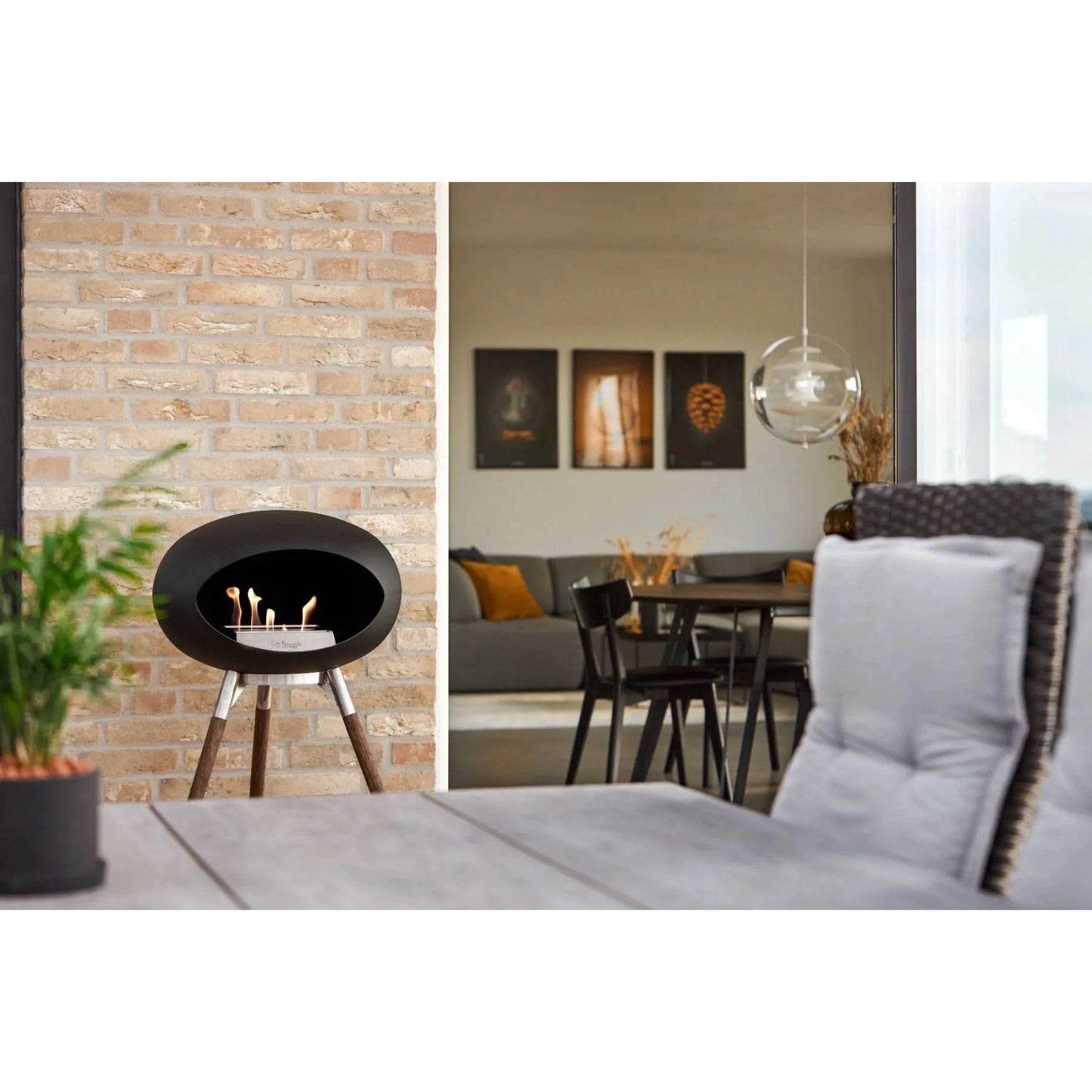 Le Feu - Black Ground Wood High Bioethanol-Kamin