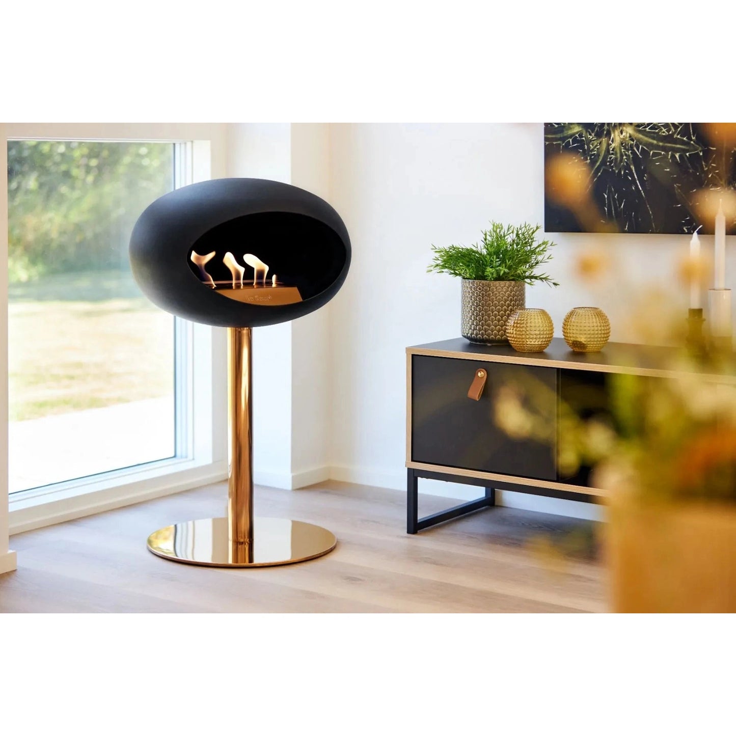 Le Feu - Black Ground Steel Low Bioethanol-Kamin