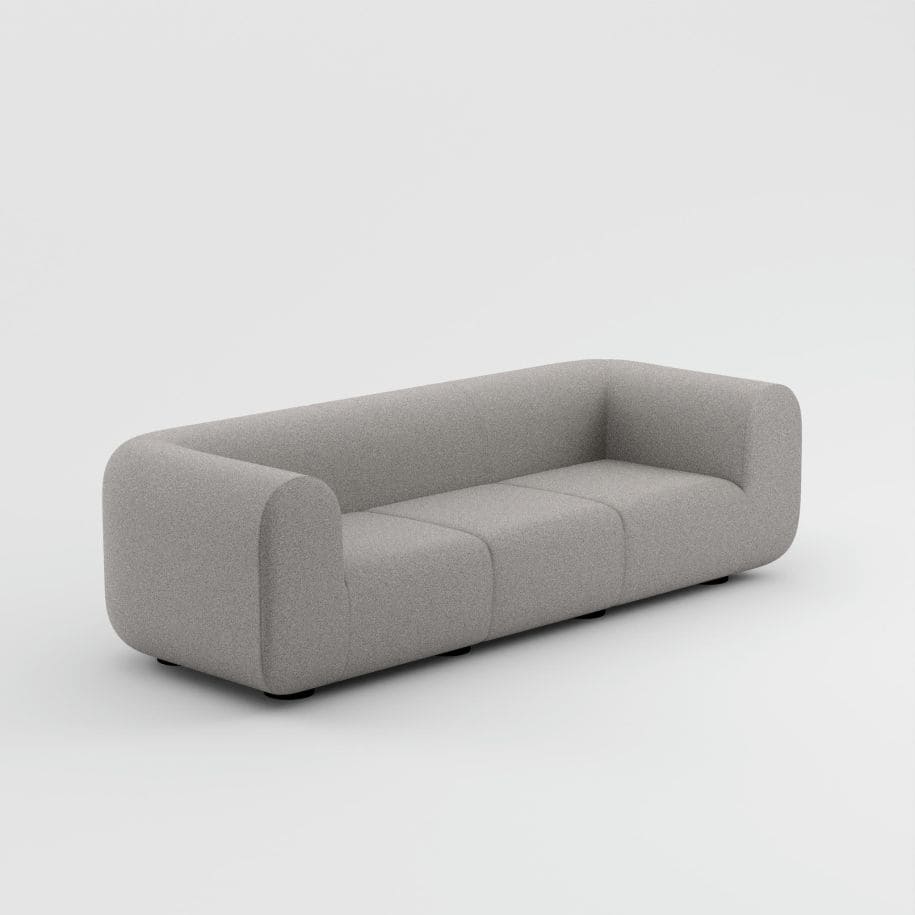 Tom Dixon - 3-Sitzer Sofa Plump Hellgrau