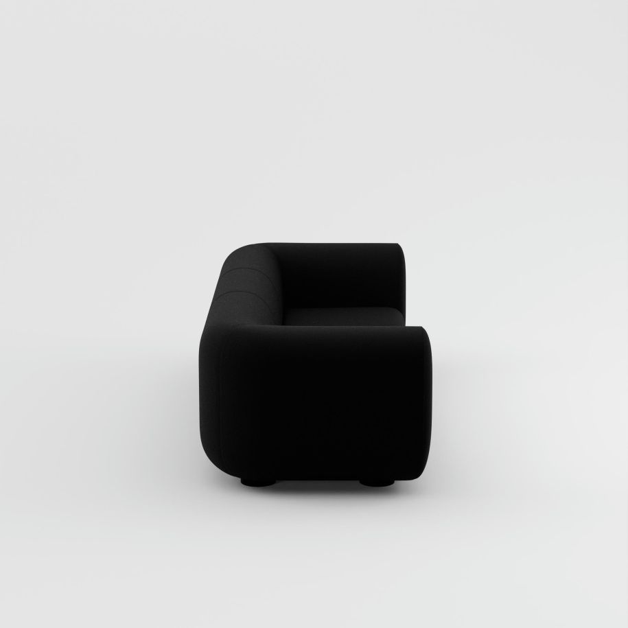 Tom Dixon - 3-Sitzer Sofa Plump Schwarz