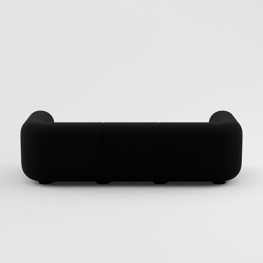 Tom Dixon - 3-Sitzer Sofa Plump Schwarz