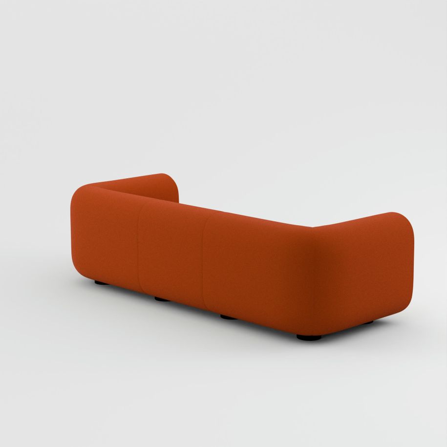 Tom Dixon - 3-Sitzer Sofa Plump Orange