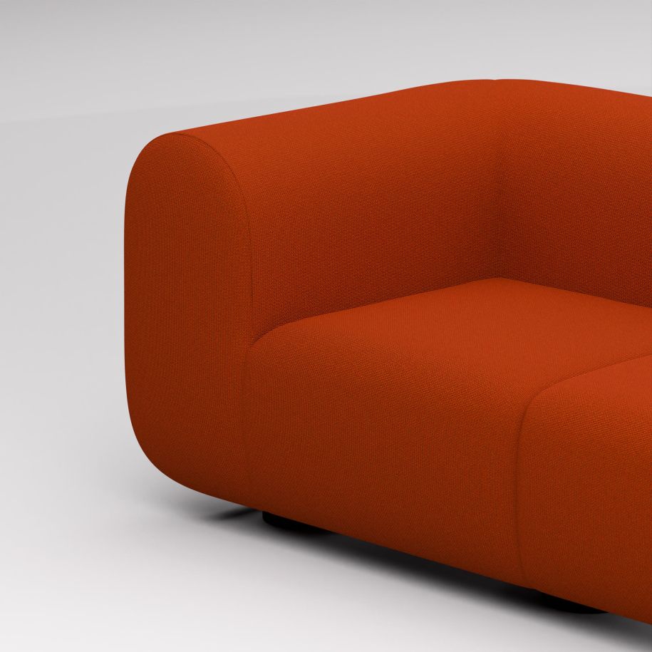 Tom Dixon - 3-Sitzer Sofa Plump Orange