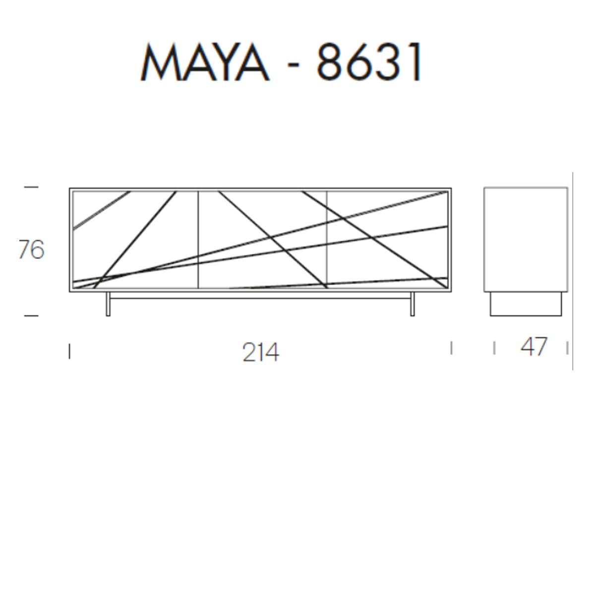 Tonin Casa - MAYA T8631 Anrichte 3-türig