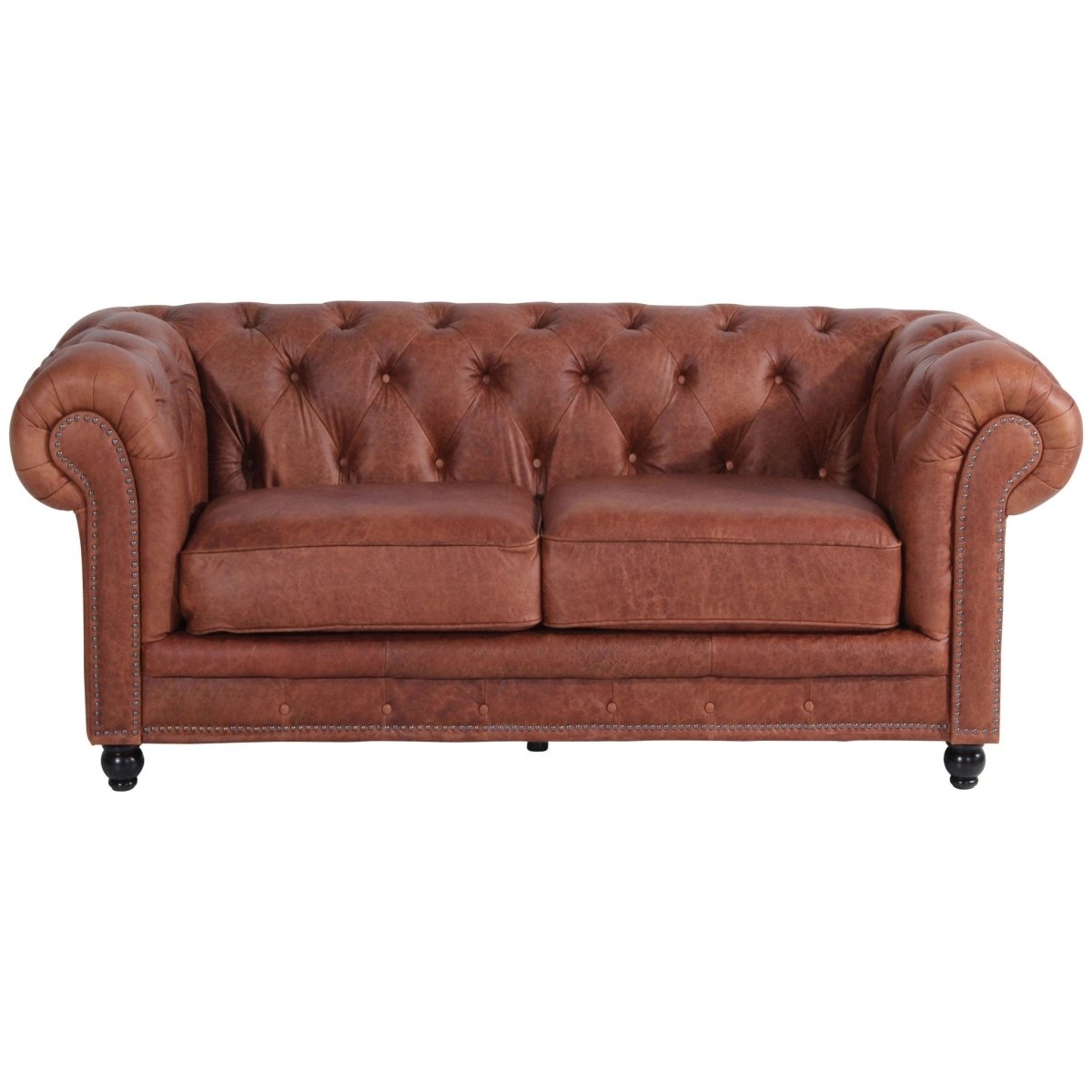 Max Winzer - 2-Sitzer Sofa Orleans Echtleder Antikoptik in 2 Farben