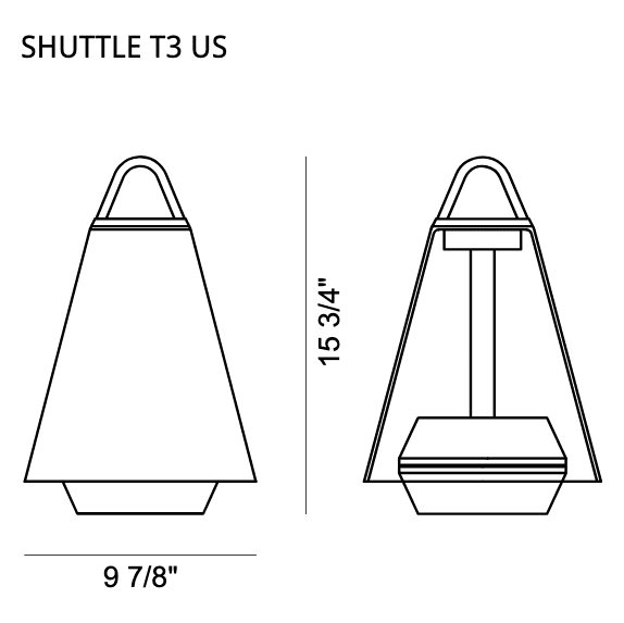 Prandina - Wiederaufladbare Tischleuchte Shuttle T3