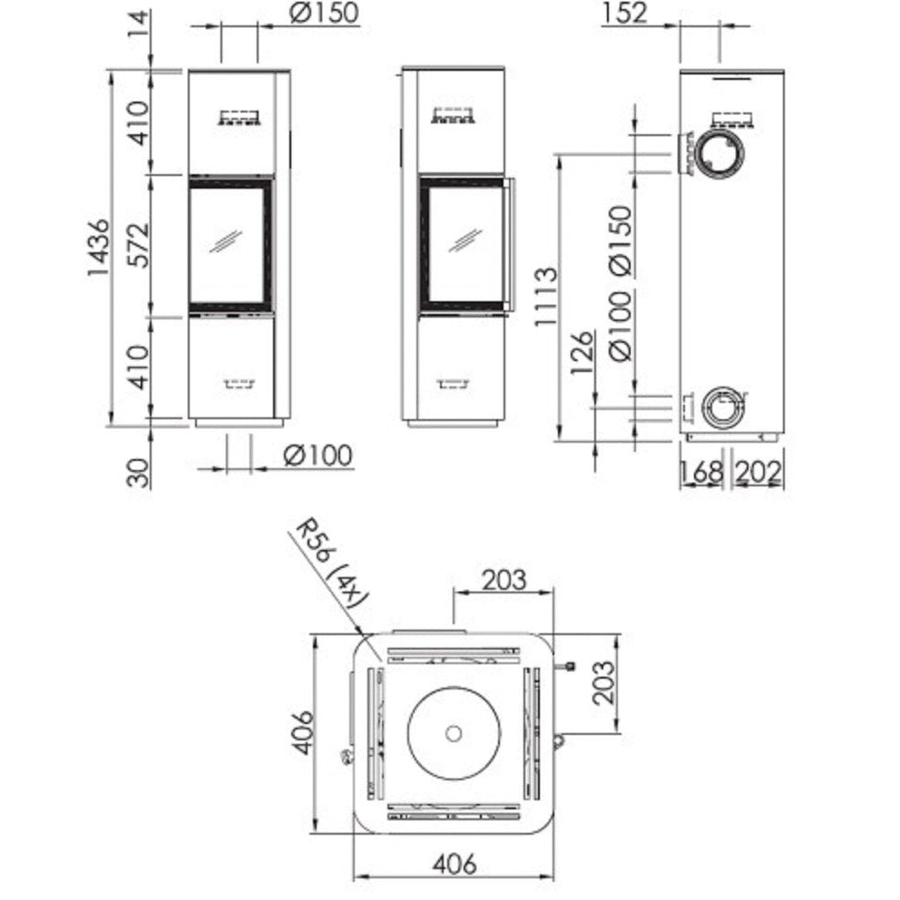 Spartherm - Kaminofen Cubo L 5,9 kW