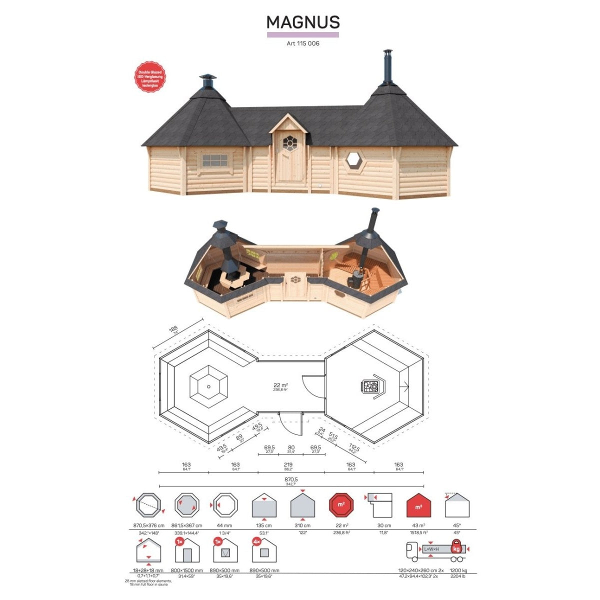 Tene MAGNUS Grill- und Sauna-Haus