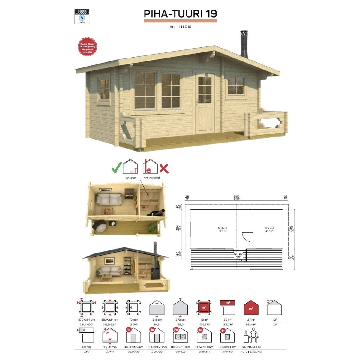 Tene Saunahaus PIHA-TUURI 19